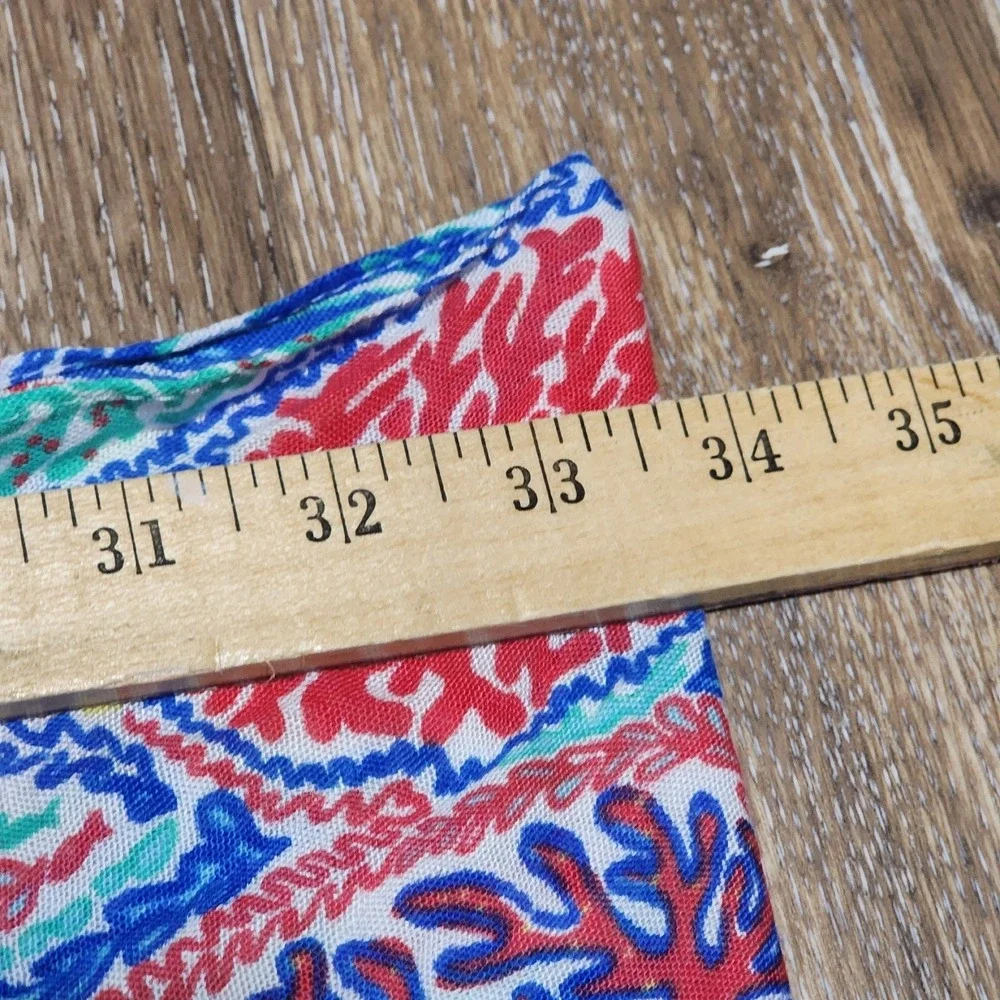 Lilly Pulitzer Rayon Scarf Shawl Coral Reef Ocean Print Wrap Style 46281